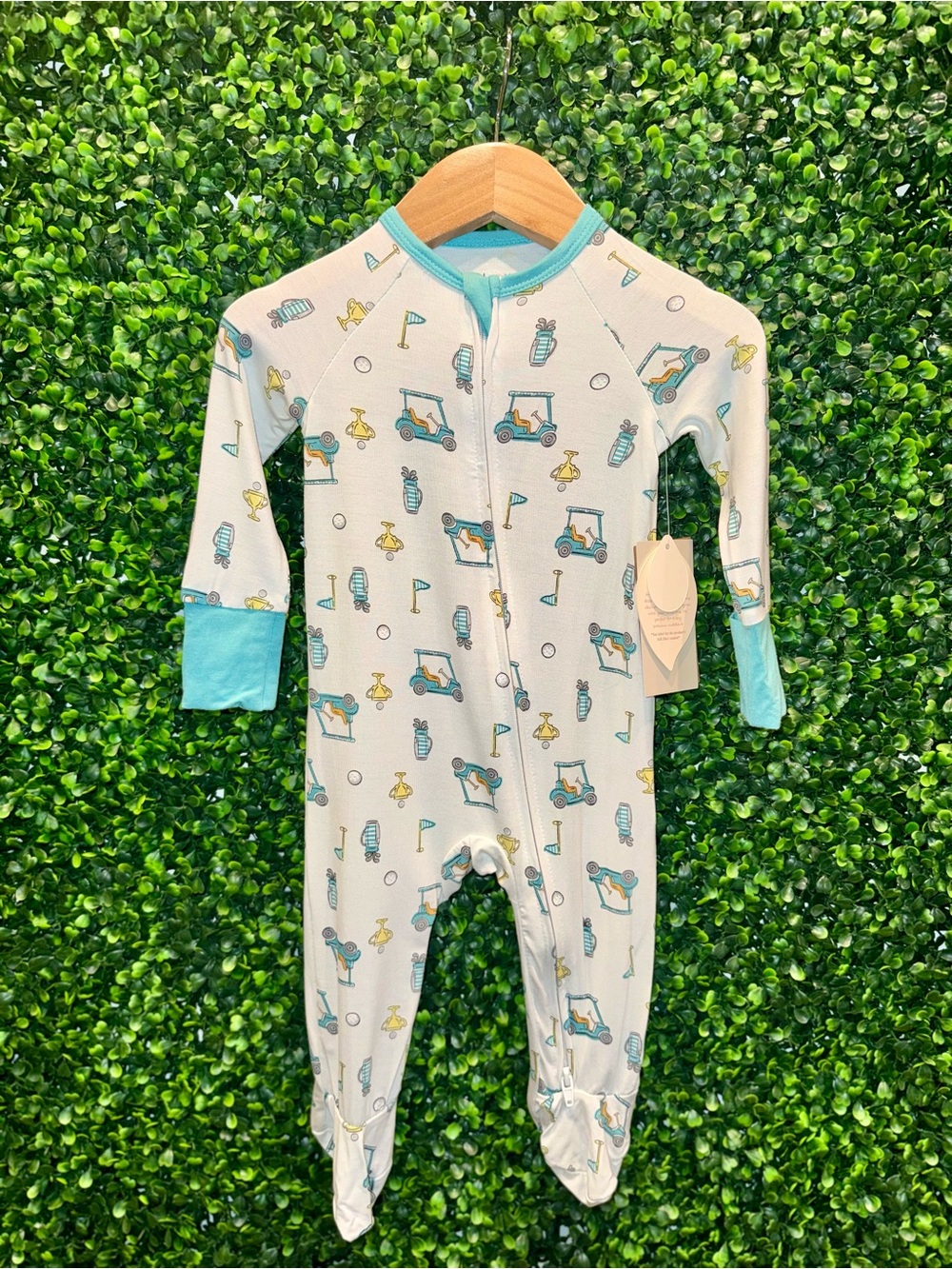 Adorable Bamboo 2 Way Zip Golf Romper - Size 6 Months